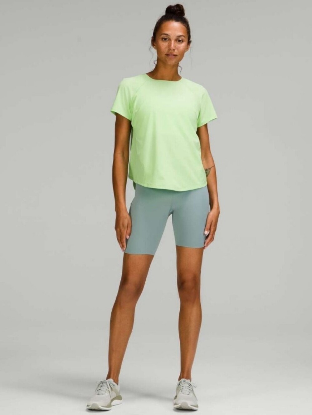 Lululemon Lightweight Stretch Running Short Sleeve Shirt Scream Green Light 16